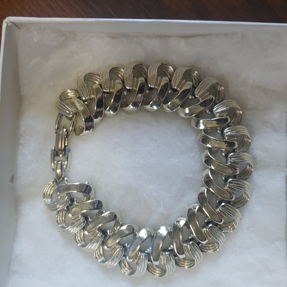 Vintage Hope Chest Silver Tone Bracelet